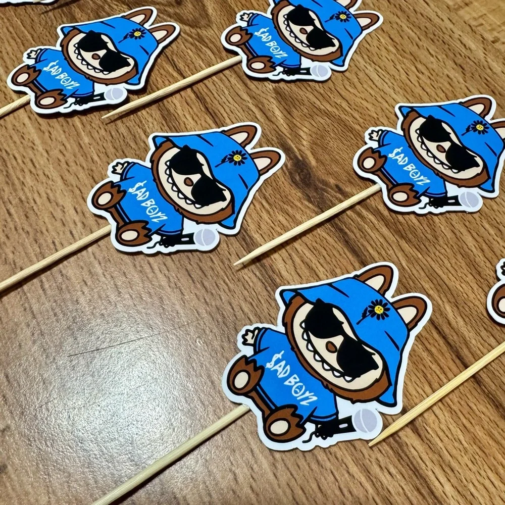 Blue Sad Boyz Cupcake Toppers